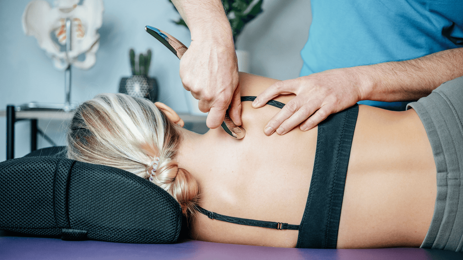 Targeted myofascial release therapy session